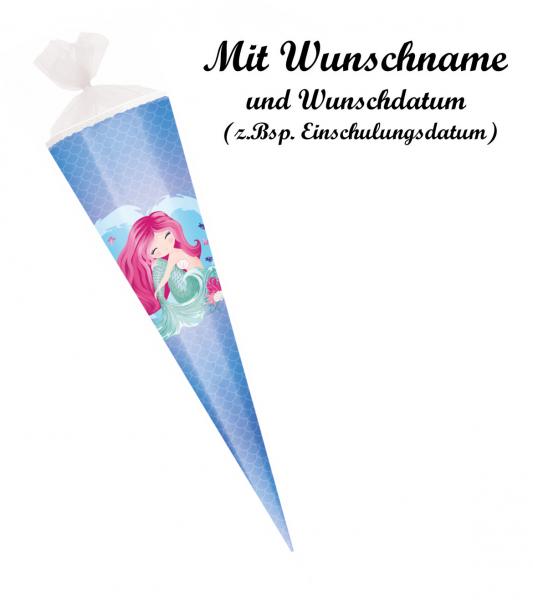 Herlitz Schultüte mit Namensgravur - Zuckertüte - 85cm - eckig - "Meerjungfrau"