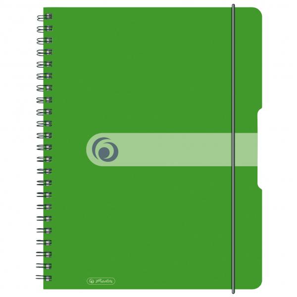 Herlitz Spiralblock / Collegeblock / DIN A4 / kariert / 80 Blatt / Farbe: grün