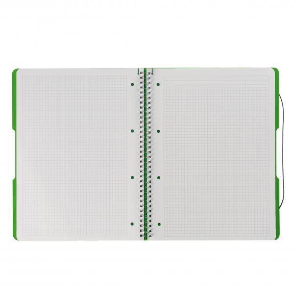 Herlitz Spiralblock / Collegeblock / DIN A4 / kariert / 80 Blatt / Farbe: grün