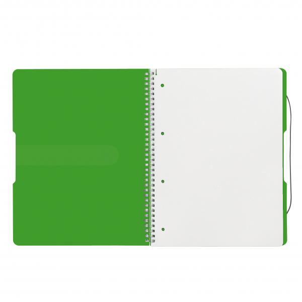 Herlitz Spiralblock / Collegeblock / DIN A4 / kariert / 80 Blatt / Farbe: grün