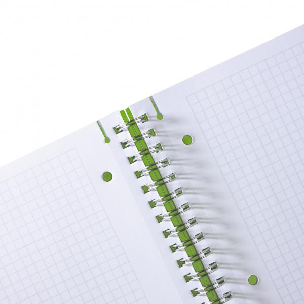 Herlitz Spiralblock / Collegeblock / DIN A4 / kariert / 80 Blatt / Farbe: grün