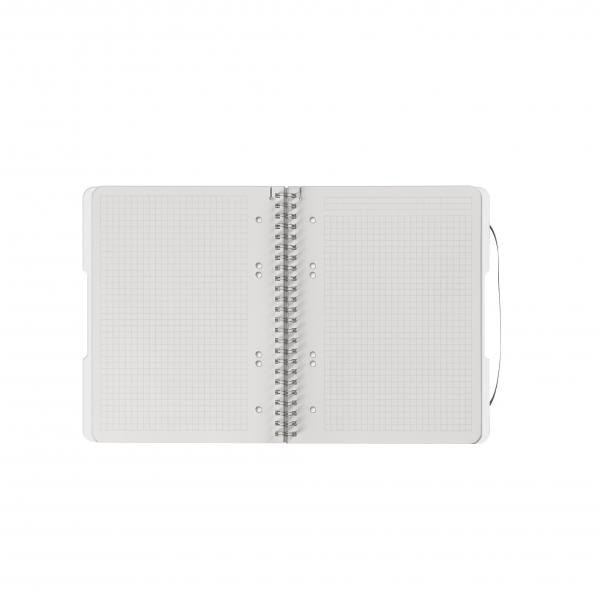 Herlitz Spiralblock / Collegeblock / DIN A5 / kariert / 80 Bl / transparent