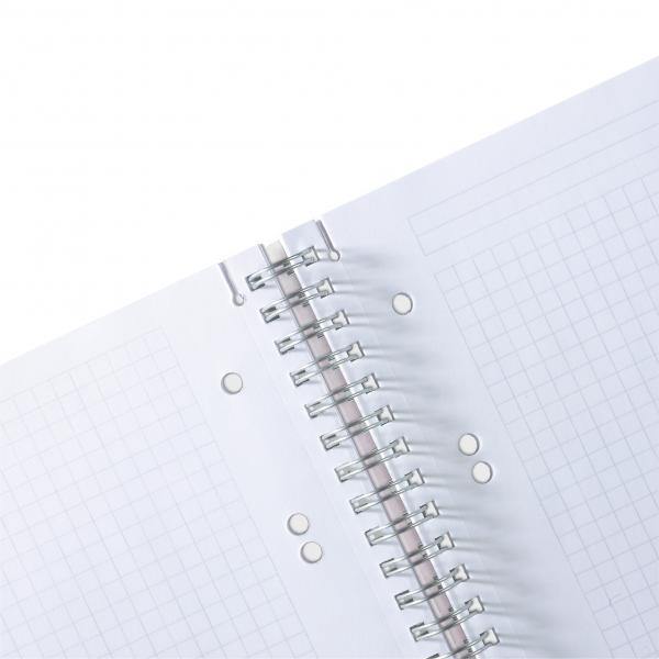 Herlitz Spiralblock / Collegeblock / DIN A5 / kariert / 80 Bl / transparent