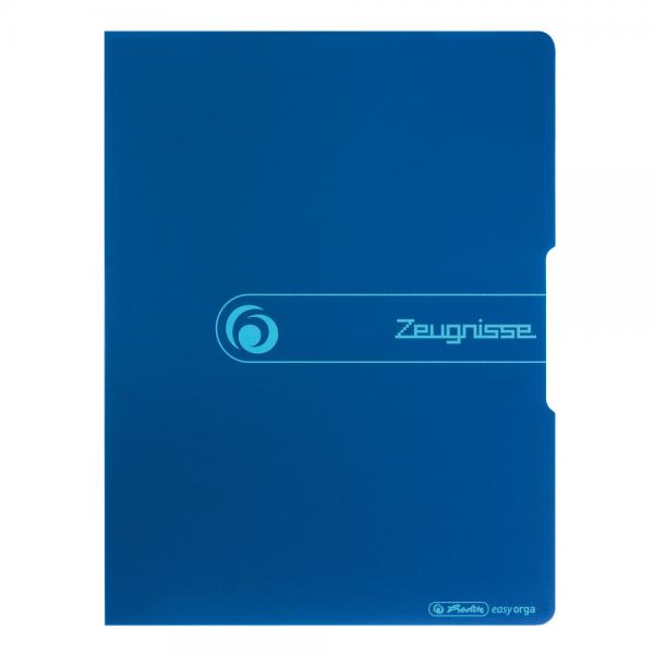 Herlitz Zeugnismappe mit 20 Hüllen / DIN A4 / Farbe: blau