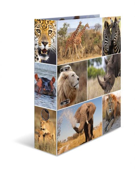 Herma Motivordner / DIN A4 / 70mm breit / "Afrika-Tiere"