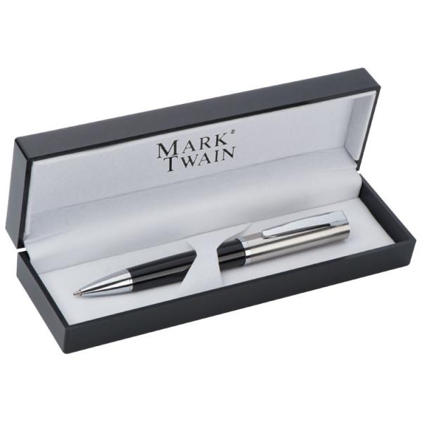 hochwertiger Kugelschreiber "Mark Twain"  mit Namensgravur - in Acrylverpackung