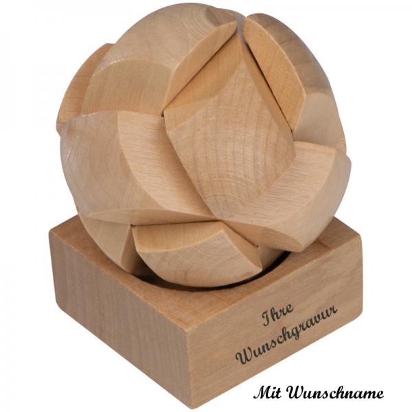 Holz Puzzle Ball mit Namensgravur