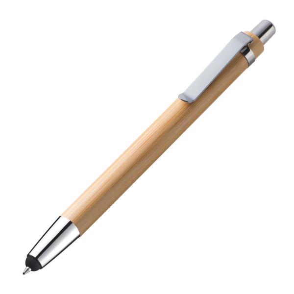 Holz Schreib-Set aus Bambus mit Gravur / Bleistift + Touchpenkugelschreiber
