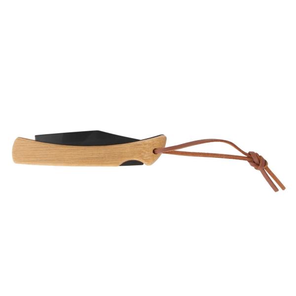 Holz Taschenmesser mit Gravur / aus Bambus