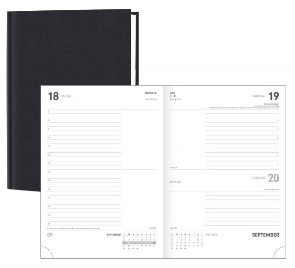 Idena Buchkalender / Chefkalender 2023 / Farbe: schwarz