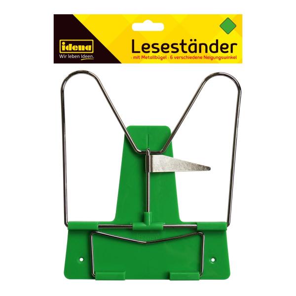 Idena Leseständer / Buchhalter / Buchständer / mit Metallbügel / Farbe: grün