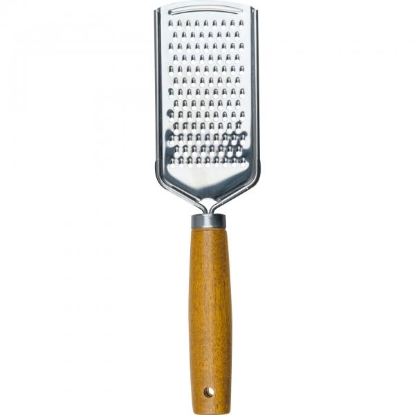Käsereibe mit Gravur / Raspel / aus rostfreiem Edelstahl mit Holzgriff