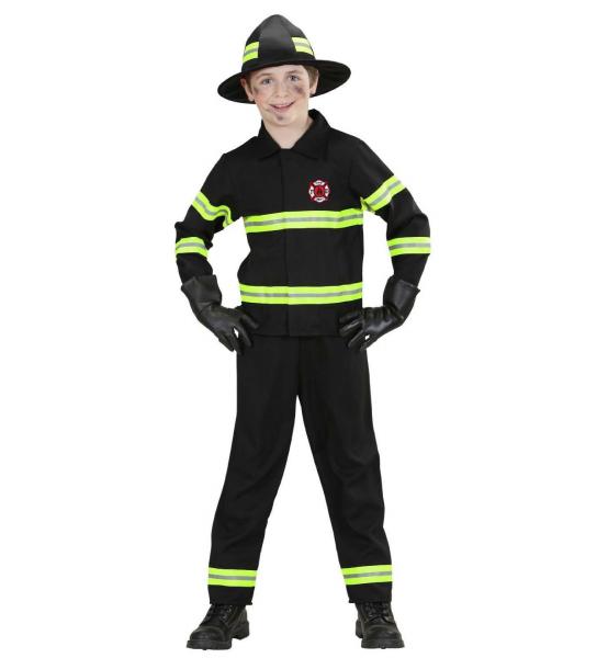 Kinder Kostüm / Feuerwehrmann mit Hemd, Hose und Mütze / Größe: 128