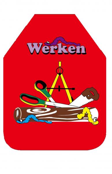 Kinder Werkenschürze / Malschürze / Bastelschürze / 45 x 60 cm / Farbe: rot