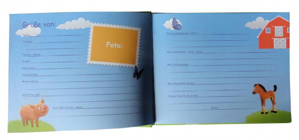 Kindergarten-Freundebuch "Farm" mit Namensgravur