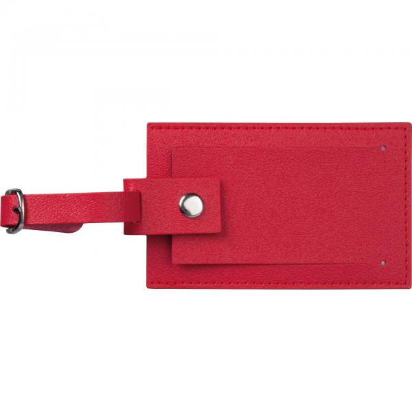 Kofferanhänger aus Kunstleder / Farbe: rot