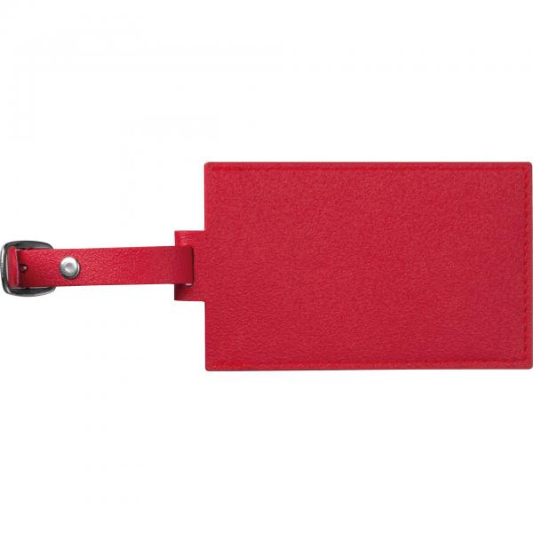 Kofferanhänger aus Kunstleder / Farbe: rot