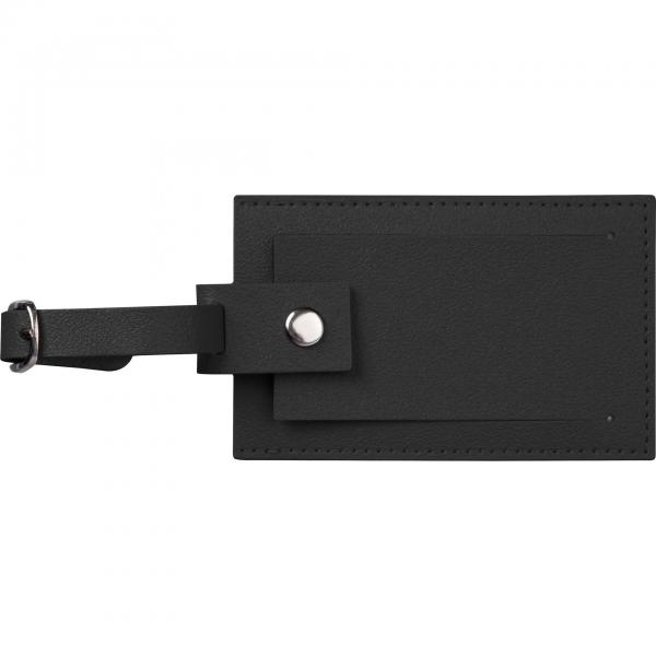 Kofferanhänger aus Kunstleder / Farbe: schwarz