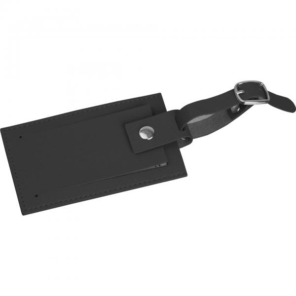 Kofferanhänger aus Kunstleder / Farbe: schwarz