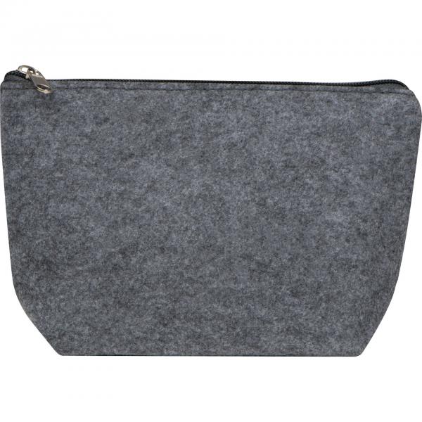 Kosmetiktasche / Kulturtasche / aus RPET / Farbe: grau