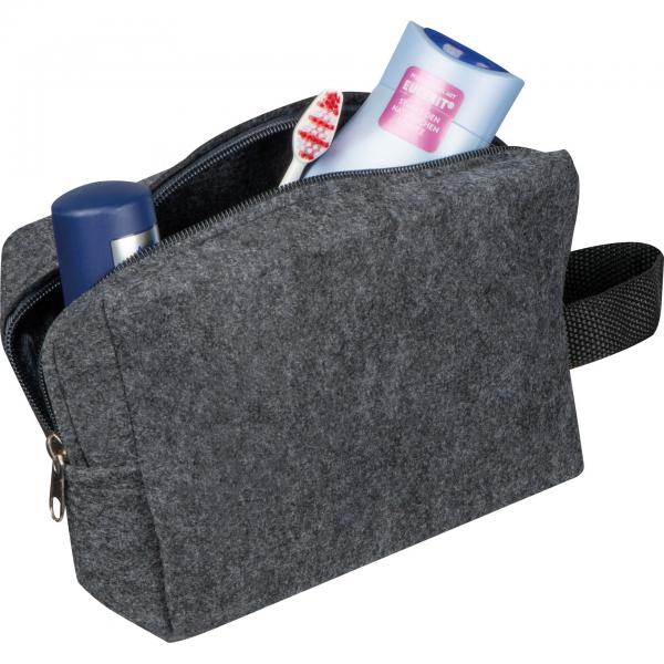 Kosmetiktasche / Kulturtasche / Farbe: grau