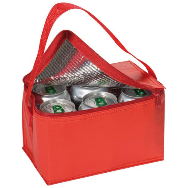 Kühltasche für 6 Dosen à 0,33l / Farbe: rot
