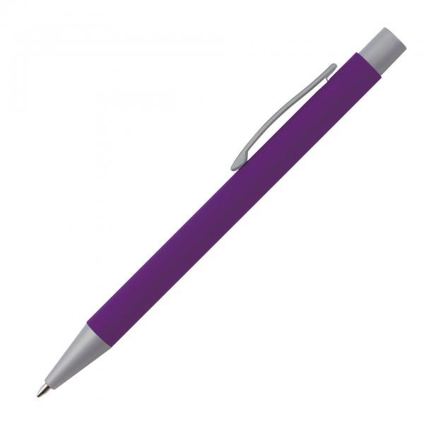 Kugelschreiber / aus Metall mit rubber finish Oberfläche / Farbe: lila