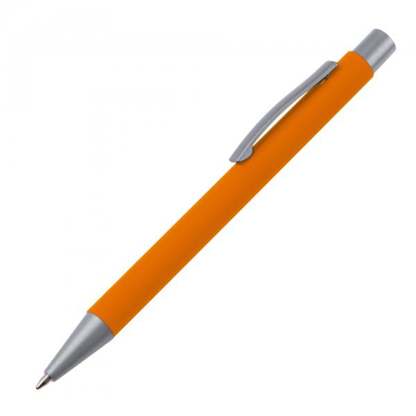 Kugelschreiber / aus Metall mit rubber finish Oberfläche / Farbe: orange