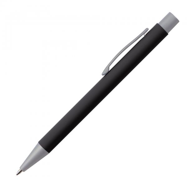 Kugelschreiber / aus Metall mit rubber finish Oberfläche / Farbe: schwarz