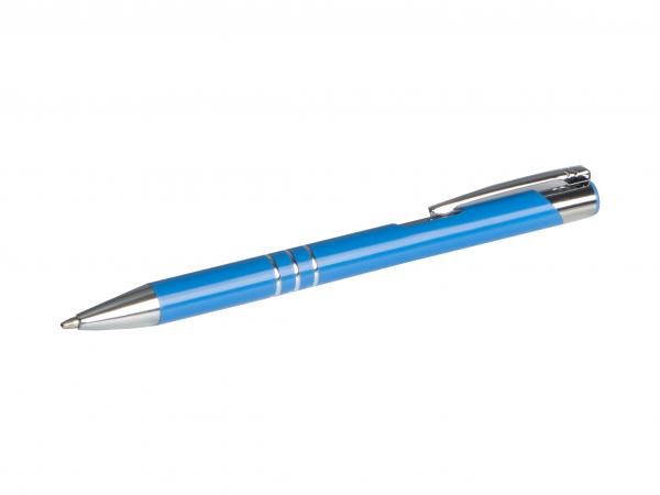 Kugelschreiber aus Metall / Farbe: mittelblau