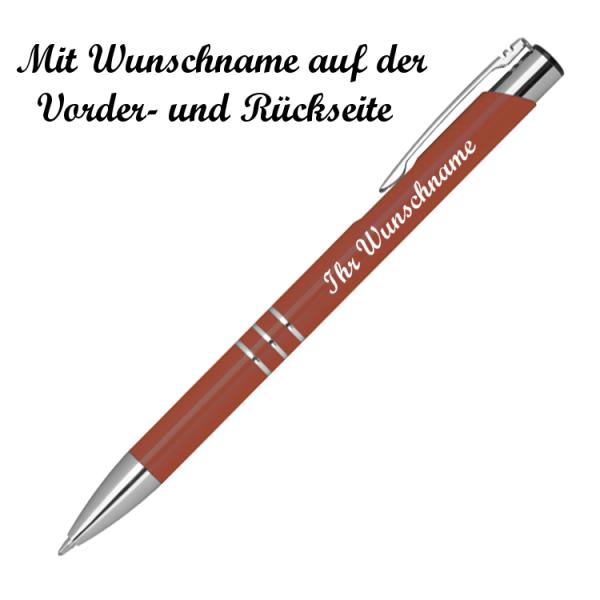 Kugelschreiber aus Metall mit beidseitige Namensgravur - Farbe: kupfer
