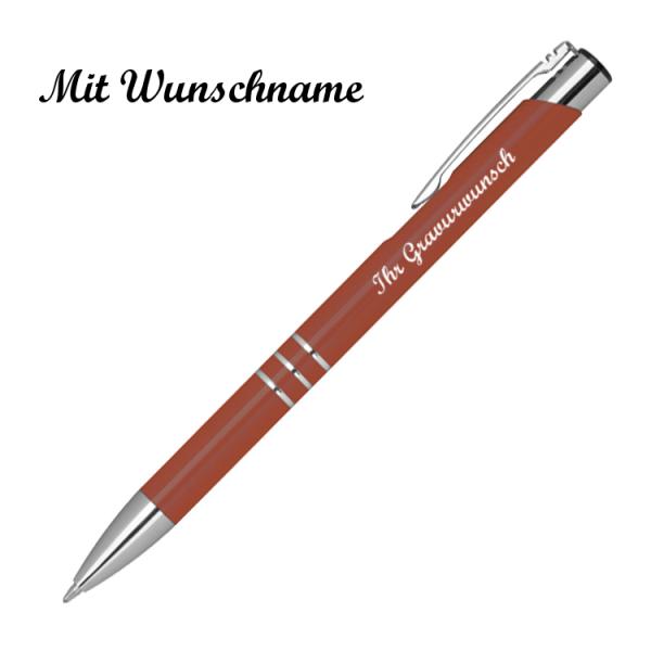 Kugelschreiber aus Metall mit Namensgravur - Farbe: kupfer