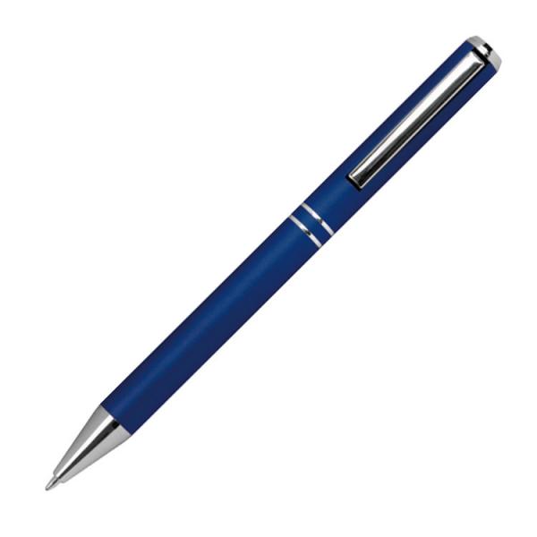 Kugelschreiber aus Metall mit Namensgravur - mit speziellem Clip - Farbe: blau