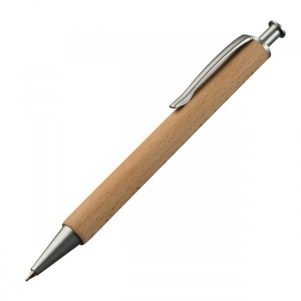 Kugelschreiber mit Gravur / aus Buchenholz / in einem Etui