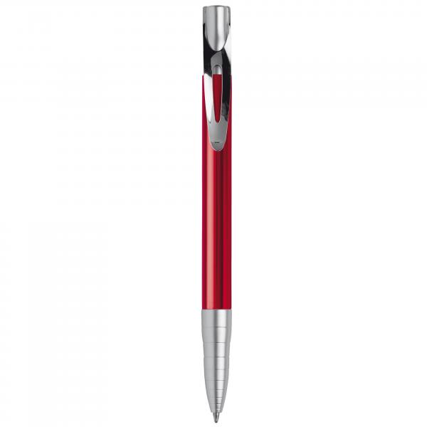 Kugelschreiber mit Gravur / aus Metall / Farbe: rot