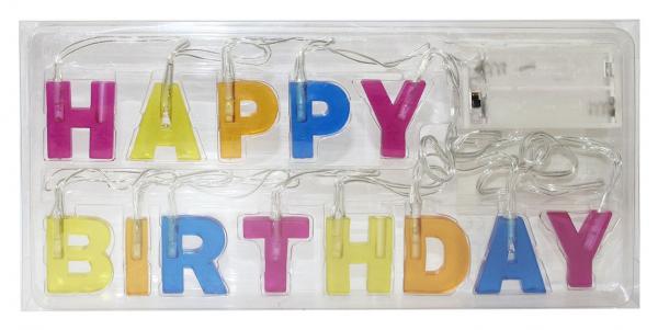 LED Lichterkette "Happy Birthday" / Batteriebetrieben