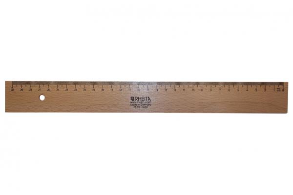 Linkshänder Holz-Lineal Set / bestehend aus 2 Linealen / Länge: 17cm + 30cm