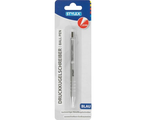 Metall-Druckkugelschreiber / Farbe: silber