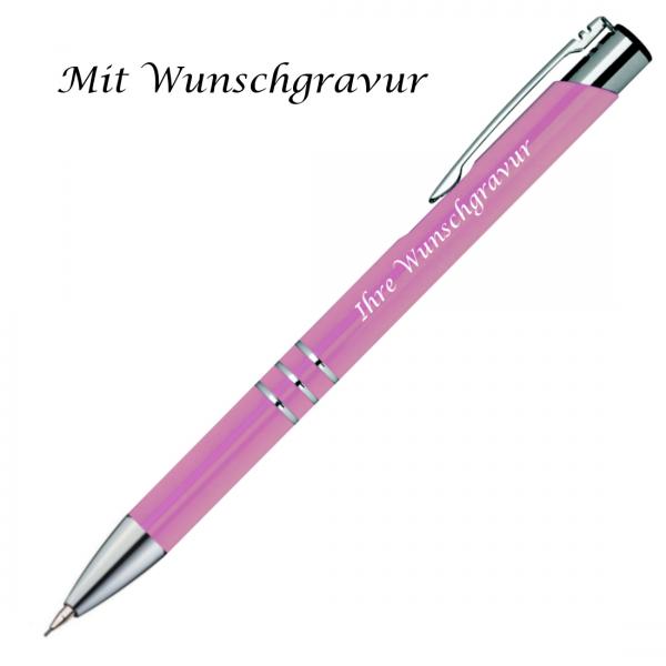Metall Schreibset mit Gravur / Touchpen Kugelschreiber + Druckbleistift / rosé