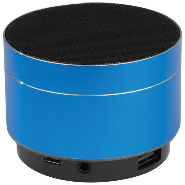 Mini Bluetooth Lautsprecher mit Gravur / aus Aluminium / Farbe: blau