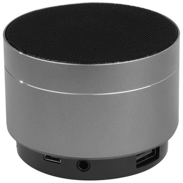 Mini Bluetooth Lautsprecher mit Namensgravur - aus Aluminium - Farbe: grau