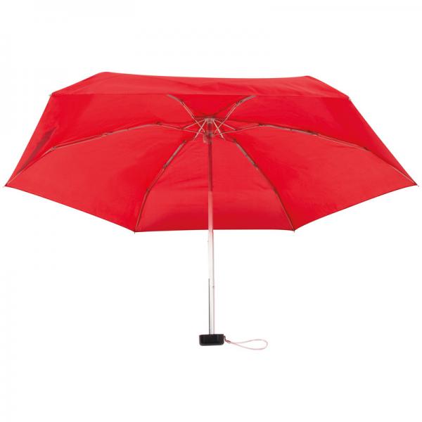 Mini Taschen-Regenschirm mit Etui / Taschenschirm / Farbe: rot