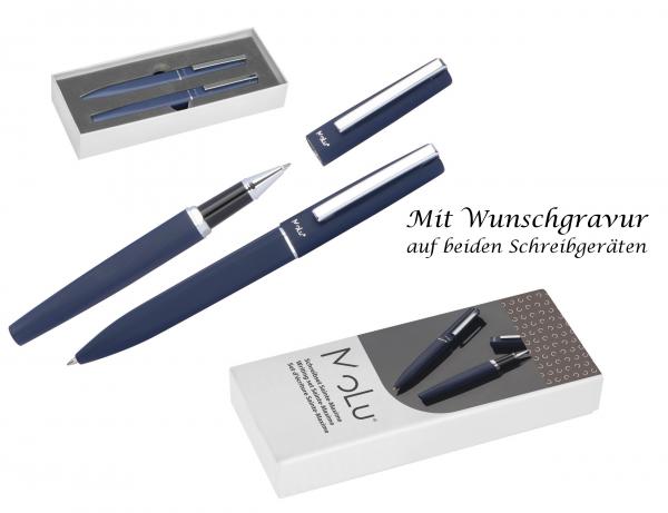 MoLu Schreibset Sainte-Maxime mit Gravur / mit Kugelschreiber und Rollerball