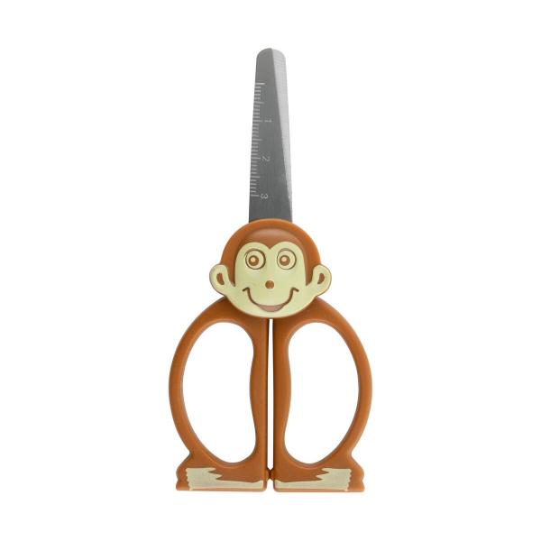 Motiv-Kinderschere / Bastelschere / abgerundeten Spitzen / 12 cm / "Affe"