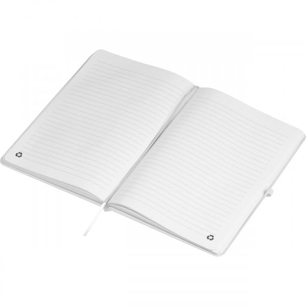 Notizbuch / Cover aus recyceltem PU / DIN A5 / 192 Seiten / Farbe: weiß