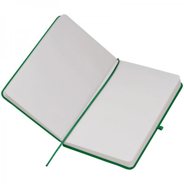 Farbe DIN A6 Notizbuch samtweiches PU Hardcover / blanko grün 160 S 