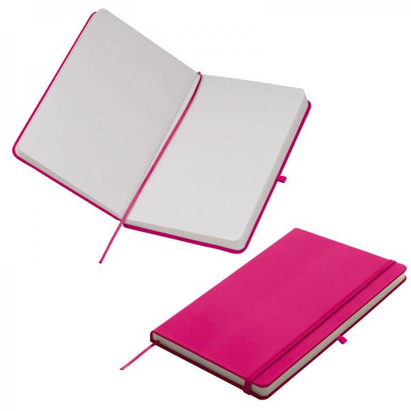 Notizbuch / DIN A5 / 160 S. / blanko / samtweiches PU Hardcover / Farbe: pink