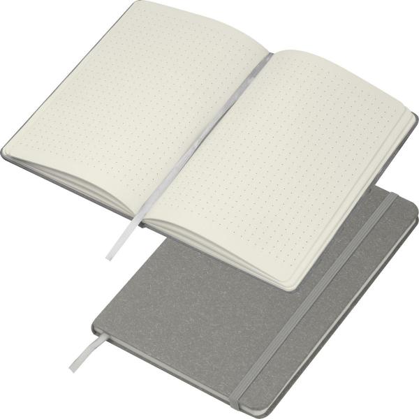 Notizbuch / DIN A5 / mit Kartonumschlag und gepunkteten Seiten / Farbe: grau
