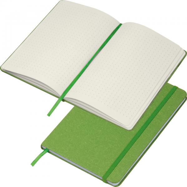 Notizbuch / DIN A5 / mit Kartonumschlag und gepunkteten Seiten / Farbe: grün