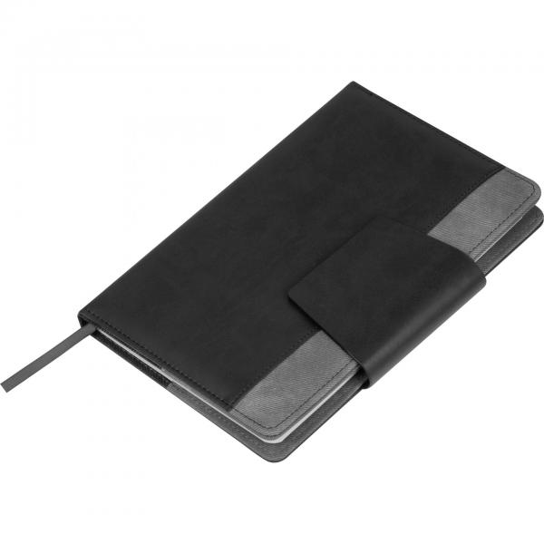 Notizbuch / DIN A5 / mit Magnetverschluss / 160 Seiten / Farbe: anthrazit
